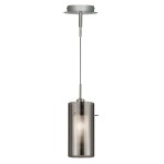 Duo 2 lampa wisząca 1-punktowa srebrna satyna/przydymiona 2301SM