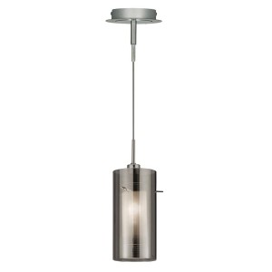 Duo 2 lampa wisząca 1-punktowa srebrna satyna/przydymiona 2301SM