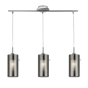 Duo 2 lampa wisząca 3-punktowa chrom/przydymiona 3303-3SM
