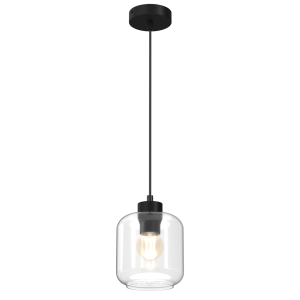 Sombra lampa wisząca 1-punktowa czarna/transparentny MLP8367