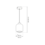 Lampa wisząca Sombra 1-punktowa w kolorze czarnym z transparentnym kloszem. Okrągły kształt, wymiary: średnica 160 mm, wysokość 300-900 mm z regulowanym zawieszeniem. Prosta konstrukcja, idealna do nowoczesnych wnętrz.