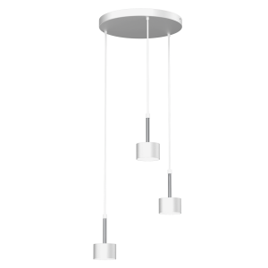 Arena lampa wisząca 3-punktowa biała/srebrna MLP7780