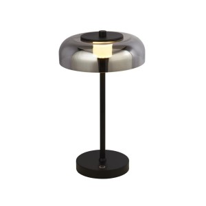 Frisbee LED lampa stołowa 1-punktowa czarna EU59801-1SM