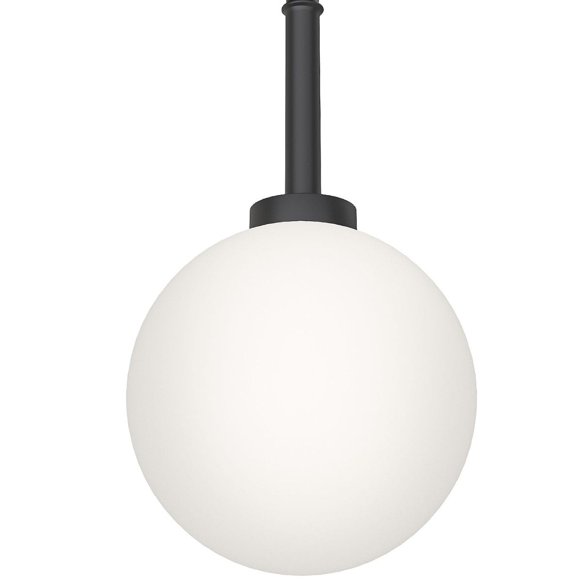 Lampa wisząca Ero I Nero C OR85044, z kulistym kloszem w białym kolorze oraz czarnym stelażem. Produkt zawieszony, w widoku frontalnym, idealny do nowoczesnych wnętrz.