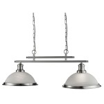 Bistro lampa wisząca 2-punktowa satynowe srebro 2682-2SS