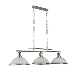 Bistro lampa wisząca 3-punktowa satynowe srebro 2683-3SS