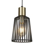 Bird Cage lampa wisząca 1-punktowa czarna 9412BK