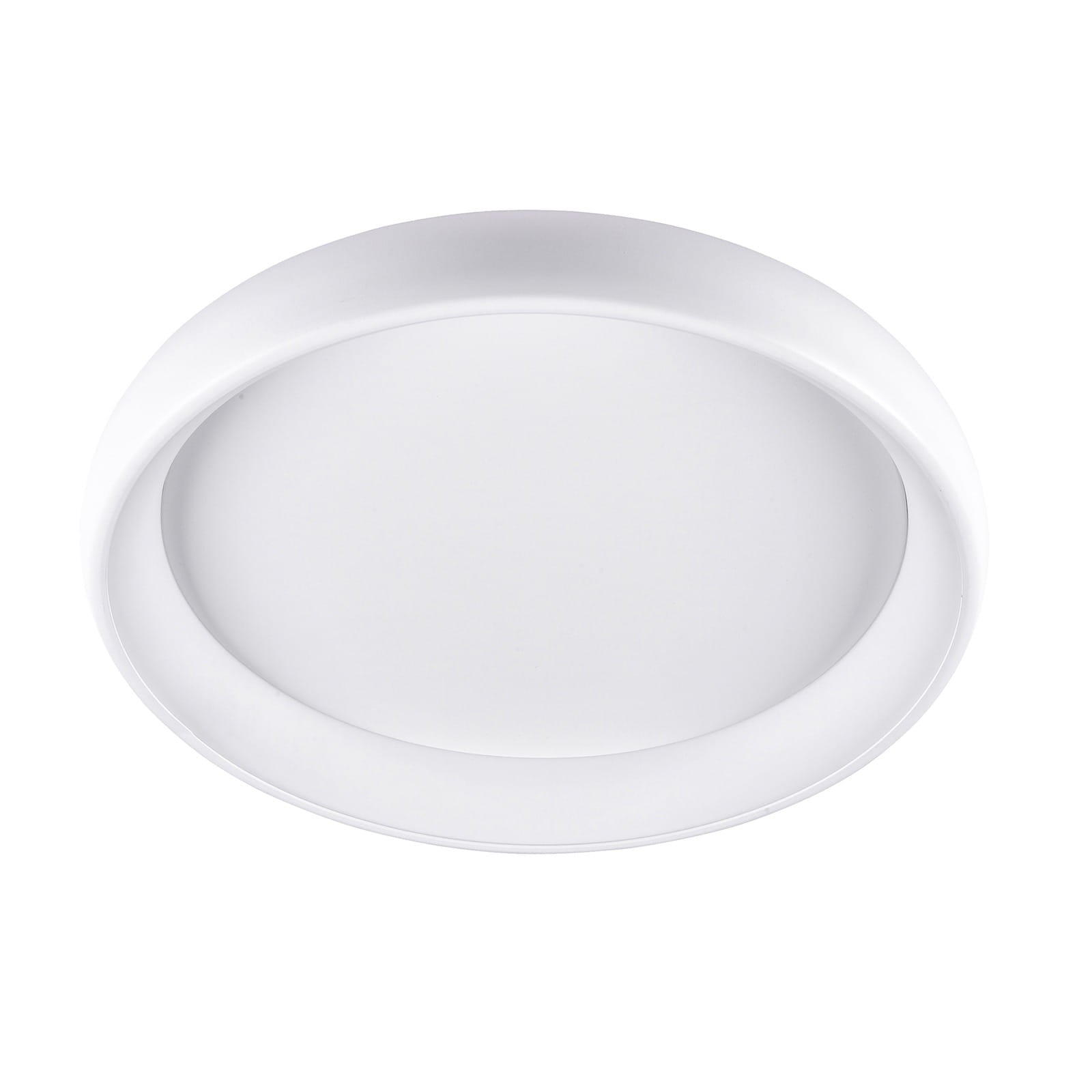 Plafon Alessia D41 LED 4000K w kolorze białym, okrągły, o minimalistycznym designie. Widoczny w górnej perspektywie, z gładką, matową powierzchnią i subtelną ramką. Idealny do montażu na suficie.