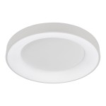 Plafon Giulia D60 LED 4000K, okrągły, biały, z matowym wykończeniem i wbudowanym oświetleniem LED. Produkt zamontowany na suficie, z subtelnym pierścieniem świetlnym. Idealny do nowoczesnych wnętrz.