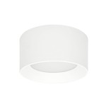 Plafon LED Sirius D15 w kolorze białym, o prostokątnym kształcie, zamontowany na suficie. Posiada IP44, co czyni go odpornym na wilgoć. Wykończenie matowe, z delikatnym, okrągłym otworem na źródło światła w środku.