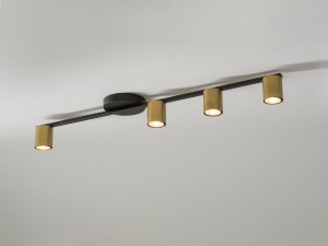 Sky lampa sufitowa 4-punktowa czarna/złota 33438