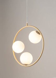 Aqua lampa wisząca 3-punktowa złota 33415