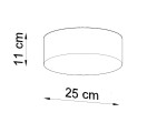 Lampa sufitowa Arena 25, 1-punktowa, w kolorze białym. Okrągła forma o średnicy 25 cm i wysokości 11 cm. Prosty, minimalistyczny design, idealna do nowoczesnych wnętrz.