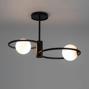 Aqua lampa wisząca 2-punktowa czarna/złota 33462