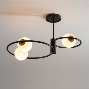 Aqua lampa wisząca 3-punktowa czarna/złota 33465