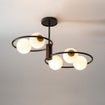 Aqua lampa wisząca 5-punktowa czarna/złota 33468