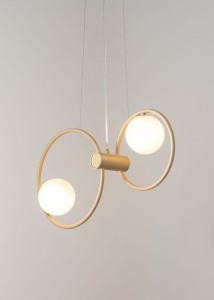 Aqua lampa wisząca 2-punktowa złota 33473