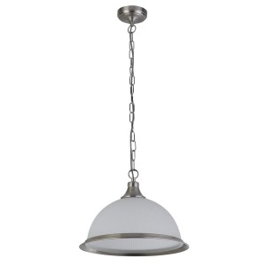 American Diner lampa wisząca 1-punktowa satynowe srebro 1044
