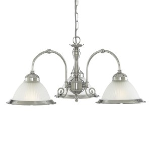 American Diner lampa wisząca 3-punktowa satynowe srebro 1043-3