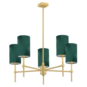 Abruzzo lampa wisząca 5-punktowa zielony 2147AR