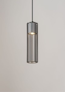 Fobia lampa wisząca 1-punktowa czarna/srebrna 33448