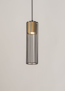 Fobia lampa wisząca 1-punktowa czarna/złota 33449