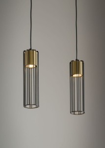 Fobia lampa wisząca 2-punktowa czarna/złota 33452