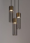 Fobia lampa wisząca 3-punktowa czarna/złota 33458