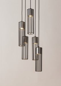 Fobia lampa wisząca 5-punktowa czarna/srebrna 33460