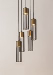 Fobia lampa wisząca 5-punktowa czarna/złota 33461
