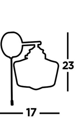 Kinkiet School House IP44 w kolorze czarnym i przezroczystym, o wymiarach 23 cm wysokości i 17 cm szerokości. Okrągła podsufitka i stylowy klosz w kształcie lampionu. Montaż ścienny, idealny do wnętrz z elementami industrialnymi.