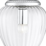 Lampa wisząca Moscow 1-punktowa w kolorze chromu. Szklany klosz o delikatnych żeberkach, z widoczną żarówką. Górna część z chromowanym wykończeniem, wisząca konstrukcja. Idealna do nowoczesnych wnętrz.