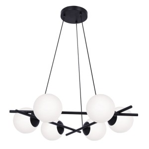 Arton lampa wisząca 6-punktowa czarna K-4967