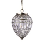 Lampa wisząca Pineapple w stylu antycznego mosiądzu, z metalową siatką i kryształowymi detalami. Okrągły kształt, zawieszona na łańcuchu, idealna do nowoczesnych wnętrz. Wymiary: średnica około 30 cm.