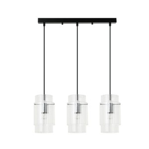 Savona lampa wisząca 3-punktowa czarna/chrom LP-707/3L