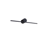 Czarny kinkiet Modern Slim M LED IP44, 1-punktowy, o długości 40 cm i mocy 6W. Prosta, minimalistyczna forma z okrągłą podstawą i prostokątnym ramieniem, zamontowany na ścianie. Oświetlenie w ciepłej barwie 3000K.