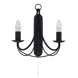 Maypole kinkiet 2-punktowy czarny 6342-2BK