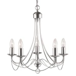 Maypole lampa wisząca 5-punktowa satynowe srebro 6345-5SS
