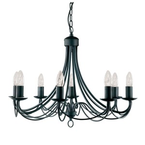 Maypole lampa wisząca 8-punktowa czarna 6348-8BK