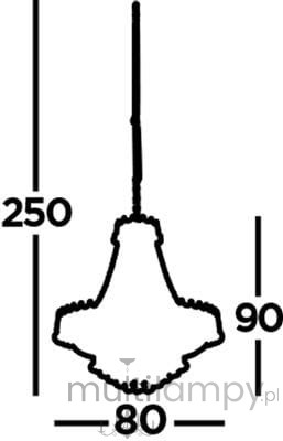Złoty żyrandol Versailles 13-punktowy o wymiarach 250 cm wysokości i 80 cm szerokości. Stylowy, z eleganckimi detalami, zawieszony na cienkim łańcuchu. Idealny do przestronnych wnętrz.