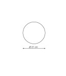 Kinkiet LED Platillo D21 w kolorze czarnym o średnicy 21 cm. Okrągły kształt, minimalistyczny design, idealny do nowoczesnych wnętrz. Świetne źródło światła o mocy 12W z regulacją temperatury barwowej.