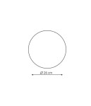 Kinkiet LED Platillo D26 o średnicy 26 cm w kolorze złotym. Okrągły kształt, minimalistyczny design, przeznaczony do montażu na ścianie. Doskonałe źródło światła o mocy 18W CCT. Tło proste, białe.