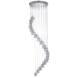 Ice Cube LED H300 lampa wisząca 20-punktowa chrom 7820-20-LED