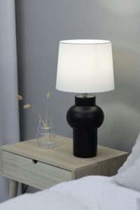 Shape lampa stołowa 1-punktowa czarna/biały 108449
