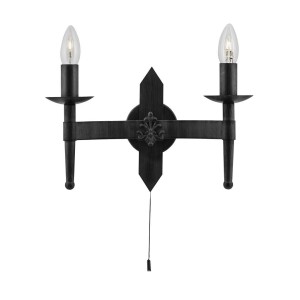 Cartwheel II kinkiet 2-punktowy czarny 2422-2BK