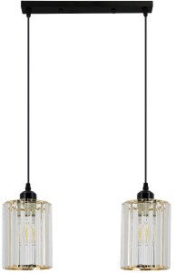Modena lampa wisząca 2-punktowa czarna 6782/2 BL TR