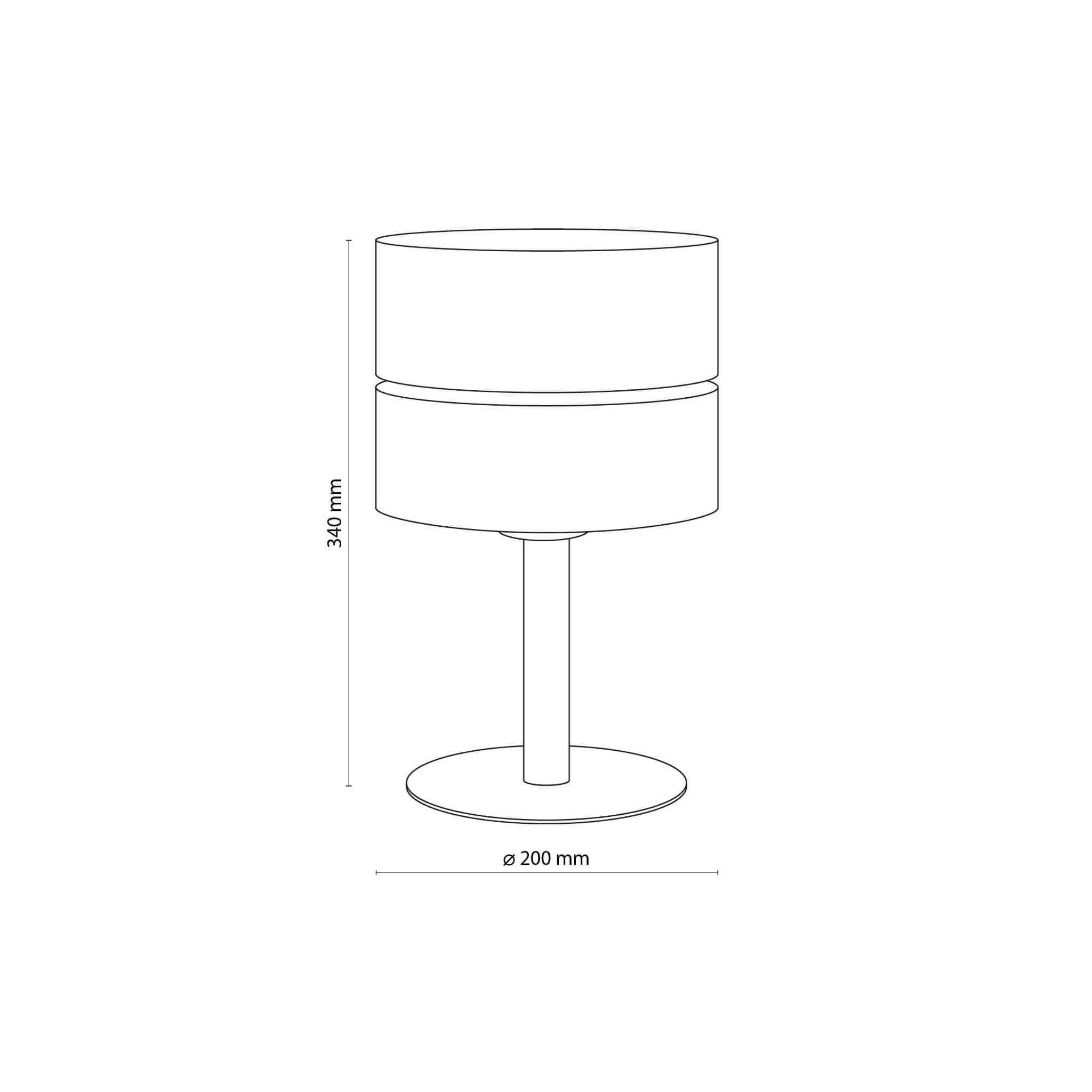 Eco lampa stołowa 1-punktowa 5596 o wysokości 340 mm i średnicy podstawy 200 mm. Posiada okrągły klosz w dwóch poziomach, umieszczony na smukłym stelażu. Prosty, minimalistyczny design, idealna do nowoczesnych wnętrz.