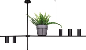 Rocco kwietnik lampa wisząca 5-punktowa  czarna K-4756