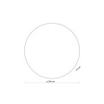 Kinkiet Luna Wood 4-punktowy o okrągłej podstawie o średnicy 300 mm i grubości 45 mm. Prosta, minimalistyczna konstrukcja bez dodatkowych zdobień, idealna do nowoczesnych wnętrz.