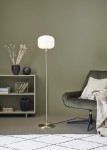 Sober lampa podłogowa 1-punktowa mosiądz/biały 108054